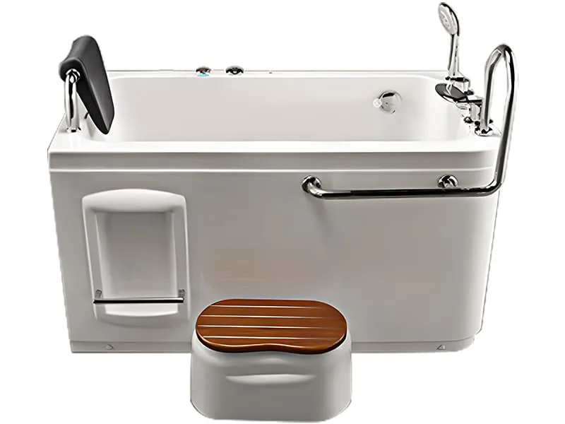 Mặt Trước Bồn Tắm Nằm Đơn Massage Acrylic Govern Js-1105 Chữ Nhật Góc