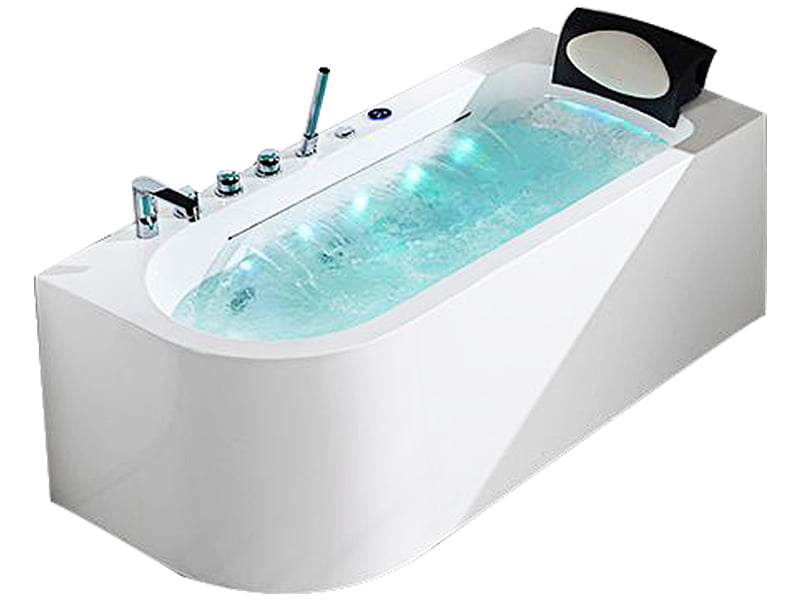 Mặt Trước Bồn Tắm Nằm Đơn Massage Acrylic Govern Js-6010-2 Chữ Nhật Góc