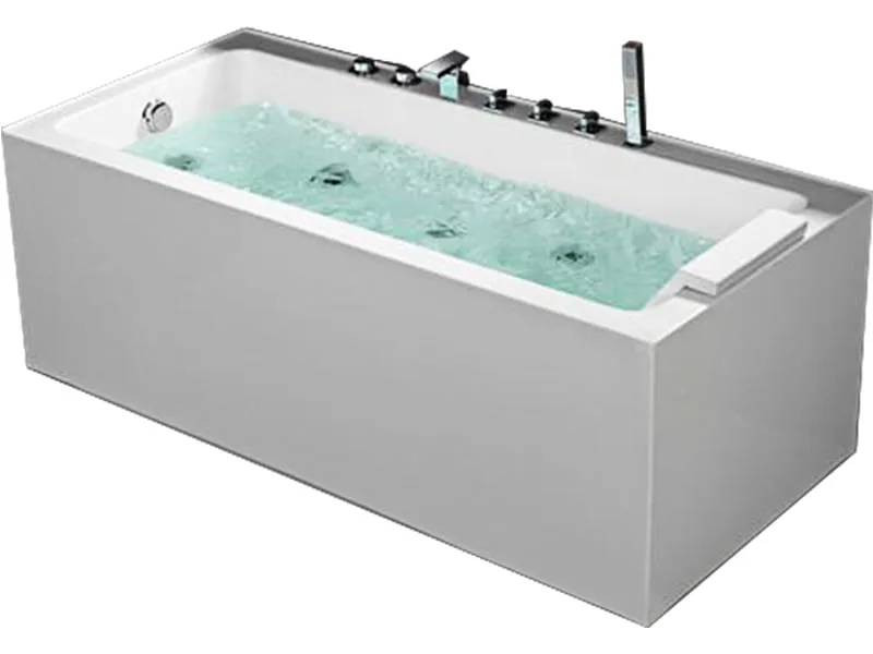 Mặt Trước Bồn Tắm Nằm Đơn Massage Acrylic Govern Js-6238 Chữ Nhật Góc