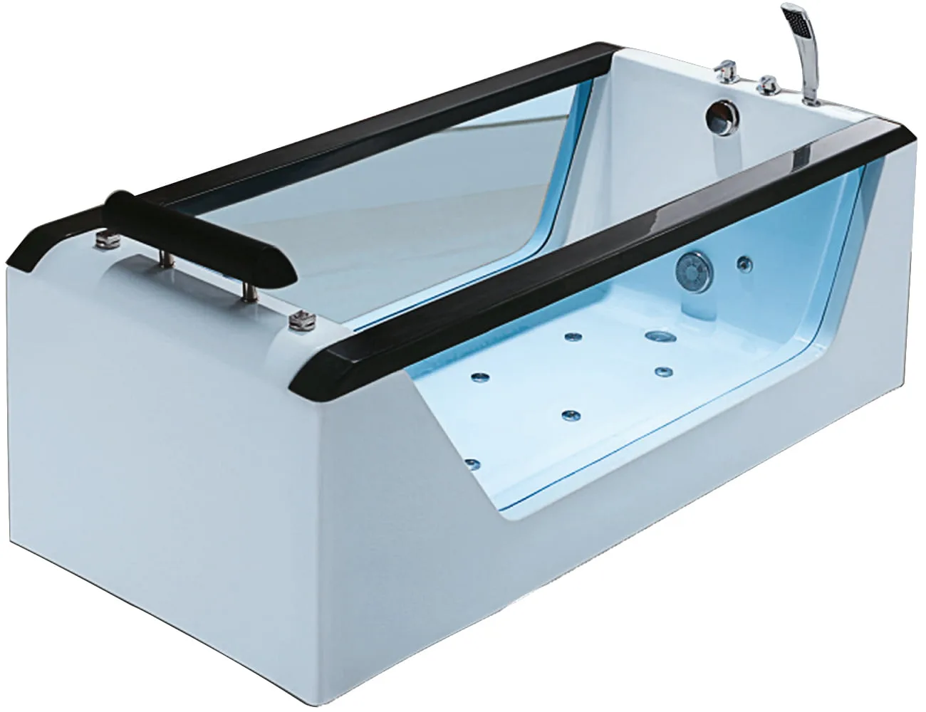 Bồn Tắm Nằm Đơn Massage Acrylic Rudylux Rd-1208 Chữ Nhật Góc 1 Mặt Trước Bồn Tắm Nằm Đơn Massage Acrylic Rudylux Rd-1208 Chữ Nhật Góc