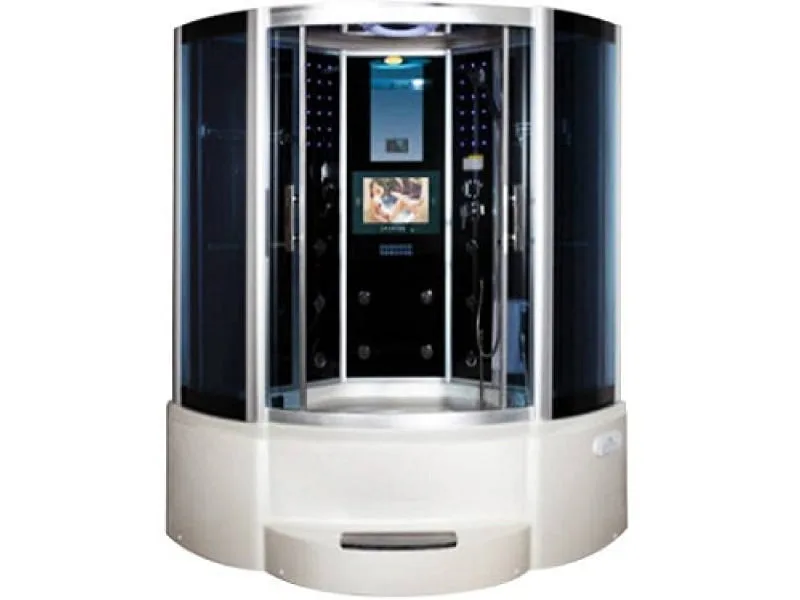 Phòng Tắm Xông Hơi Ướt Bồn Massage Acrylic Govern Js-9051 1M5 X 1M5 1 Mặt Trước Phòng Tắm Xông Hơi Ướt Đế Acrylic Govern Js-9051 1500 X 1500