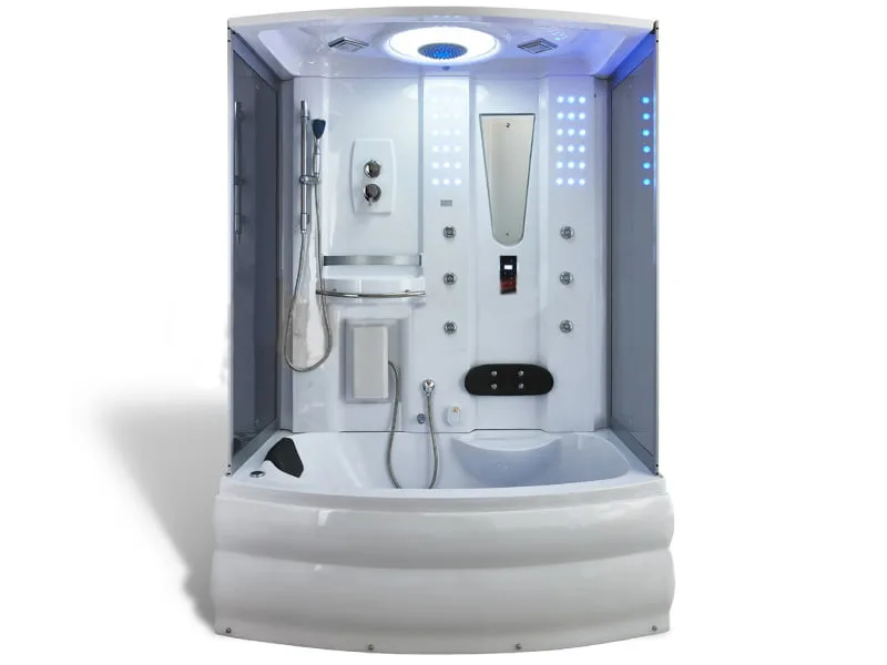 Mặt Trước Phòng Xông Hơi Ướt Bồn Acrylic Govern JS-0107 1550 x 850