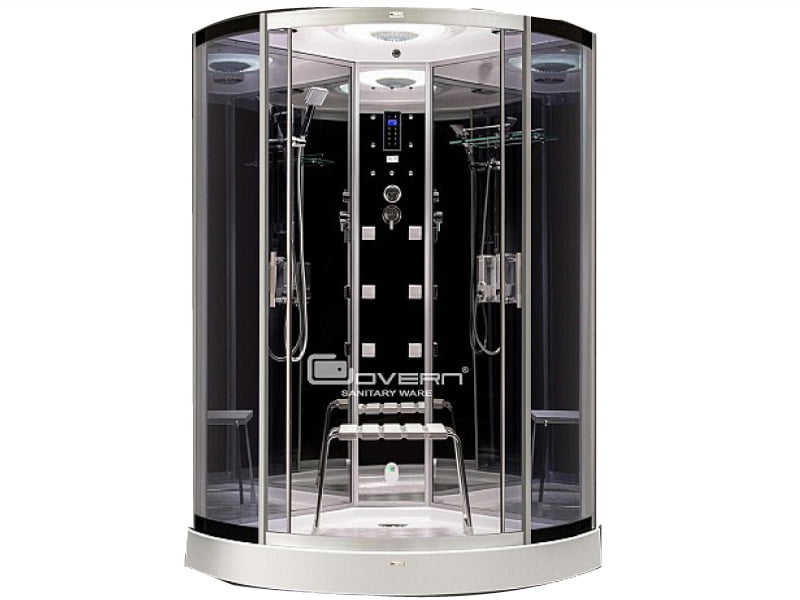 Phòng Xông Hơi Ướt Đế Acrylic Govern Js-0112 1M2 X 1M2 1 Mặt Trước Phòng Xông Hơi Ướt Đế Acrylic Govern Js-0112 1200 X 1200