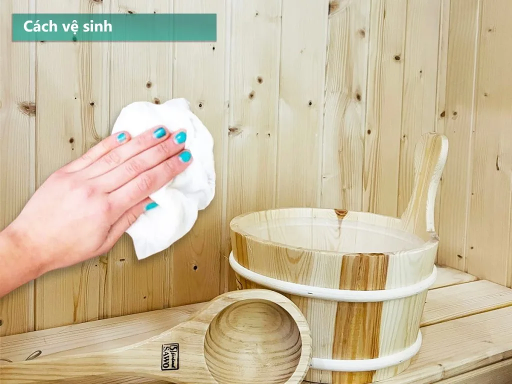Cách Vệ Sinh Phòng Xông Hơi Khô Đá Muối Gỗ Thông 2 Người