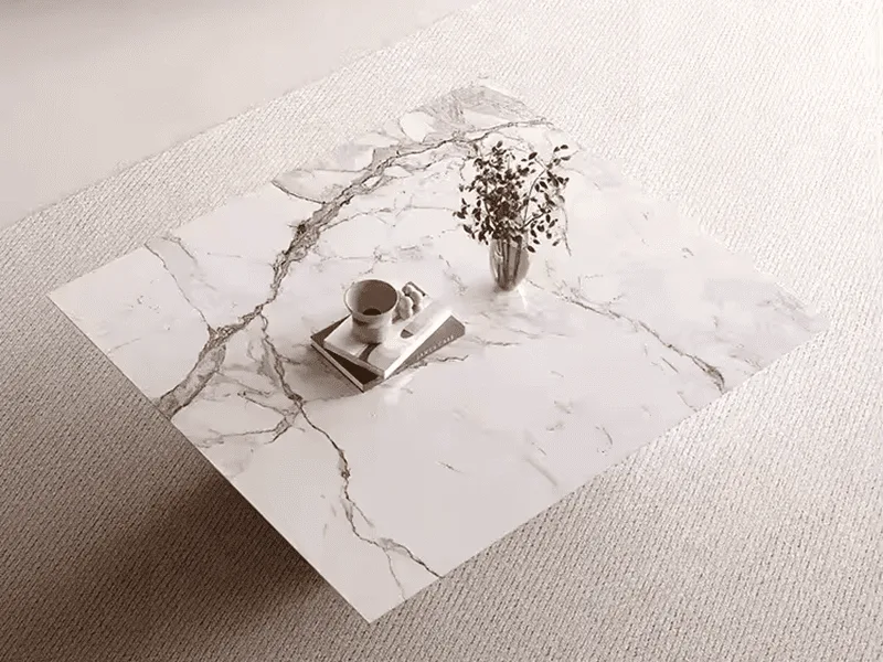 Bàn Trà Sofa Đá Cẩm Thạch Nguyên Khối Homestory Hs-677A 2 Bàn Trà Homestory Hs-677A