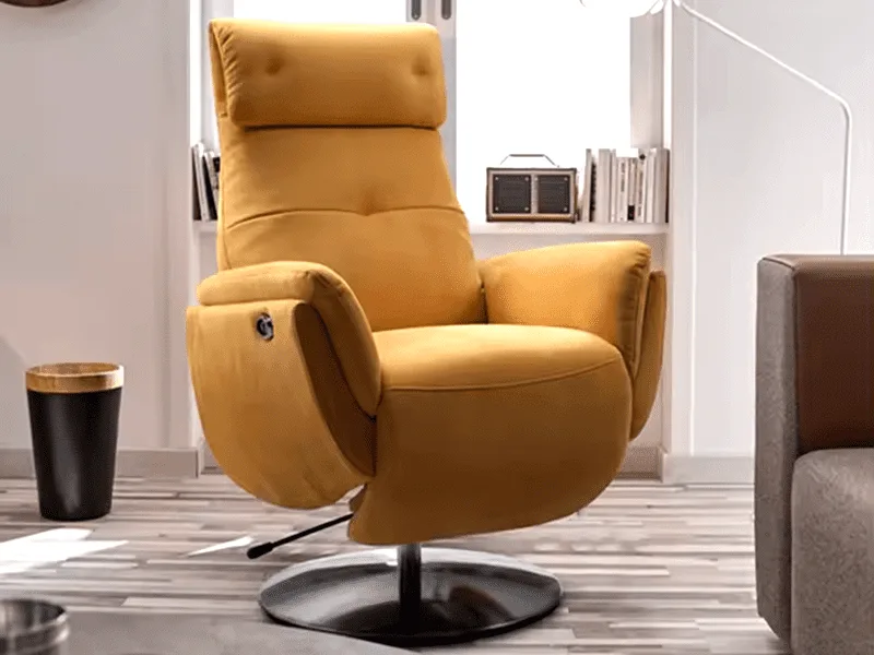 Ghế Lười Gỗ Bạch Đàn Bọc Da Homestory Hs-935 5 Ghế Lười Homestory Hs-935