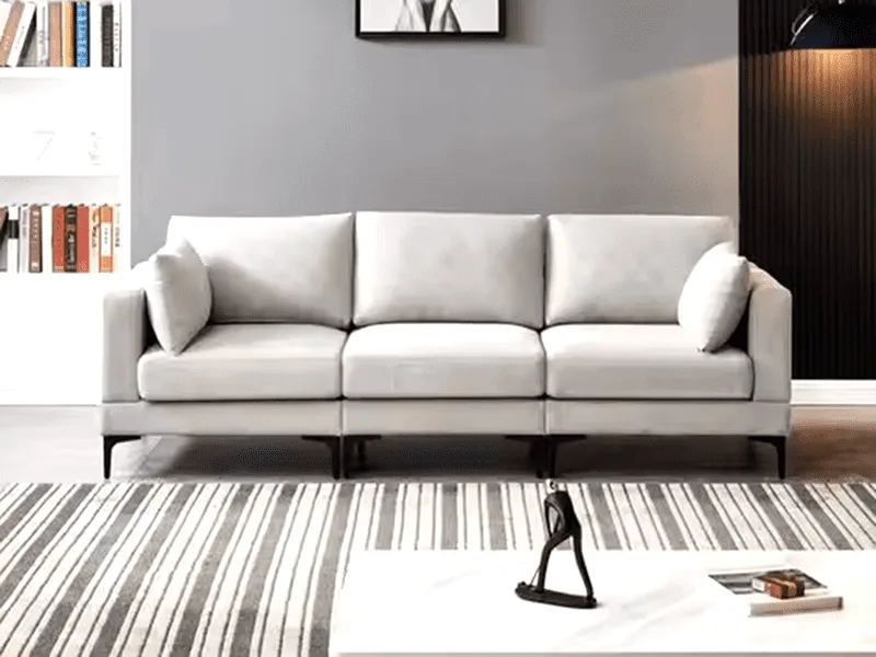 Mặt Trước Ghế Sofa Băng Bọc Da HomeStory HS-933