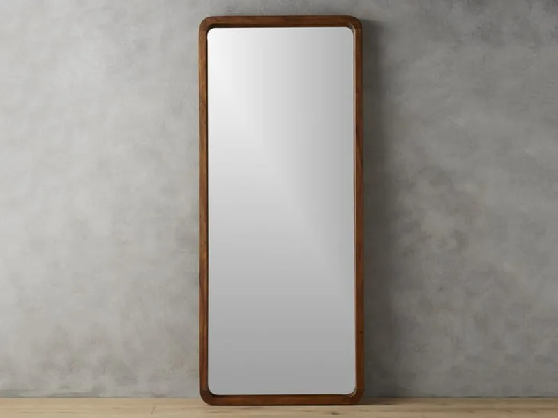 Mặt Trước Gương Treo Tường Khung Gỗ Tự Nhiên Dehome Dg718.Ntna