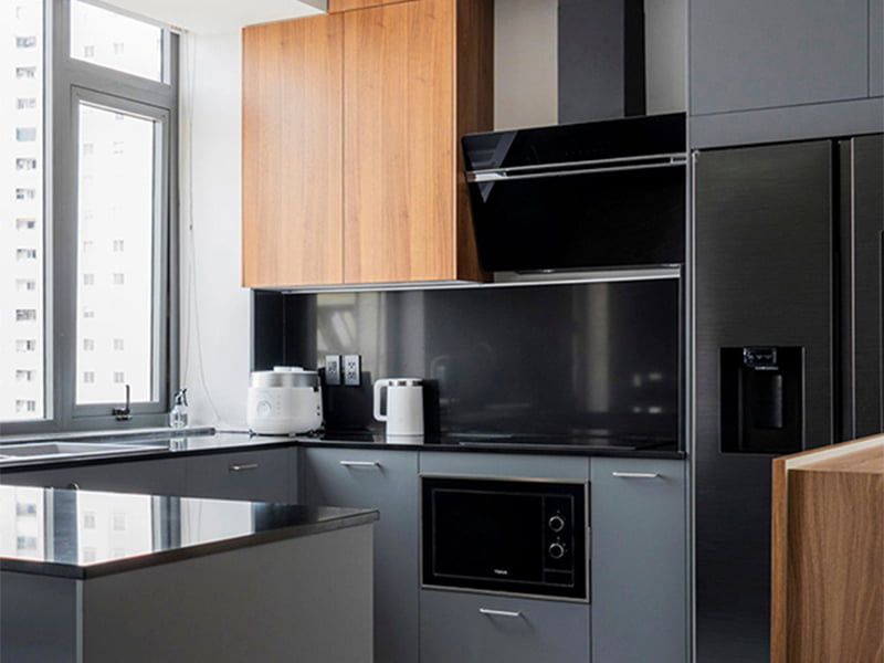 Mặt Trước Tủ Bếp Gỗ Chữ I Hiện Đại Hoà Phát Atb015