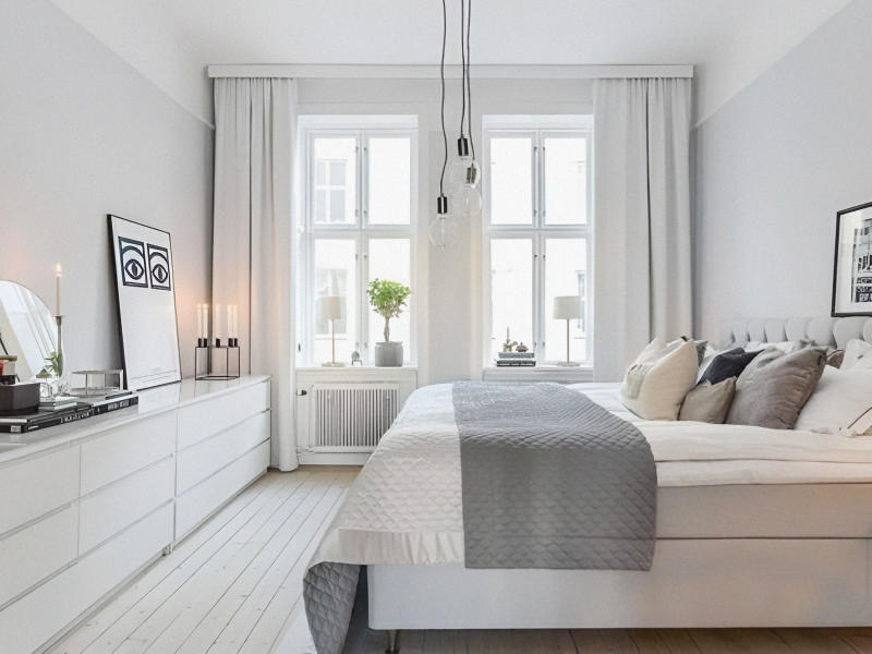 phòng ngủ theo phong cách scandinavian