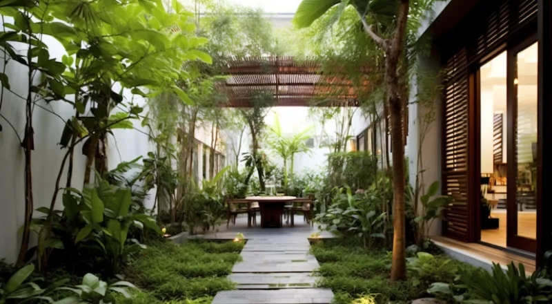 Sân Vườn Nhiệt Đới