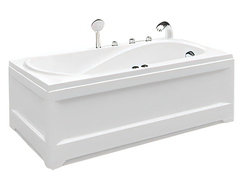 Mặt Trước Bồn Tắm Nằm Đơn Massage Acrylic Euroca Eu1-1475 Chữ Nhật Góc