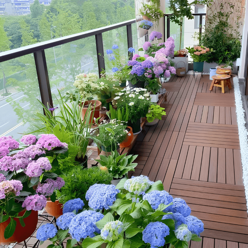 vườn hoa ban công chung cư