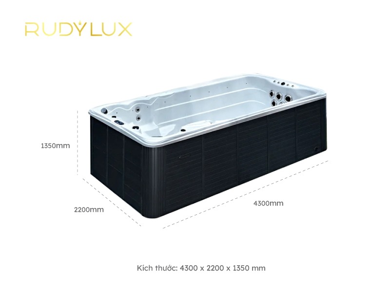 Kích Thước Bể Bơi Spa Ngoài Trời Rudylux Rd-853
