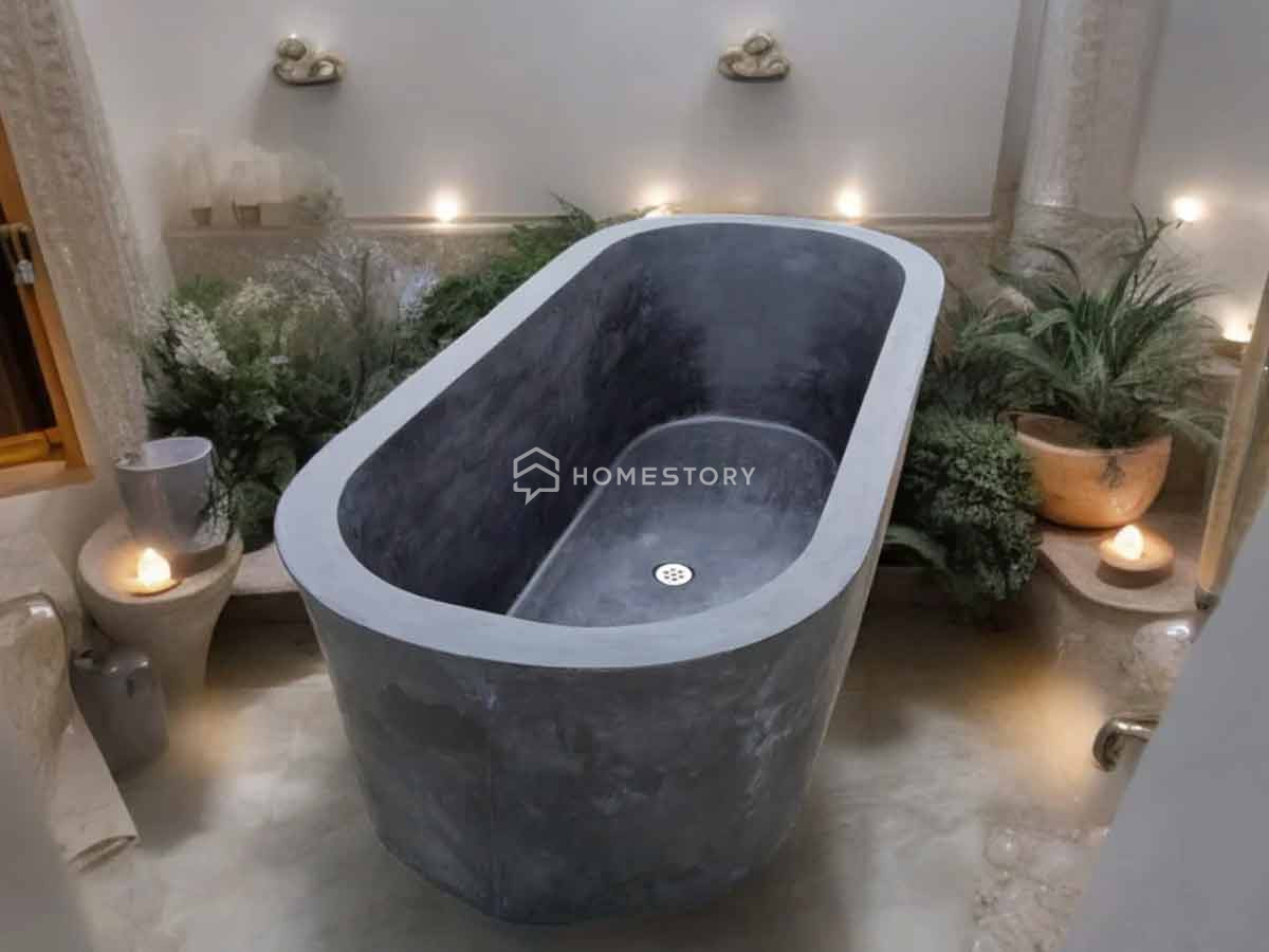 Các Bồn Tắm Đá Mài Khuynh Đảo Xu Hướng Decor Phòng Tắm Hiện Nay 13 Độ Bền Chính Là Điều Không Nên Bỏ Qua Ở Loại Bồn Tắm Đá