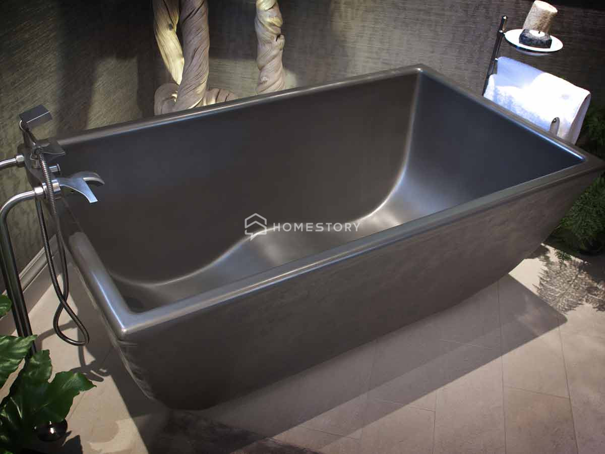 Các Bồn Tắm Đá Mài Khuynh Đảo Xu Hướng Decor Phòng Tắm Hiện Nay 14 Bồn Tắm Đá Dạng Mài Mẫu Chữ Nhật