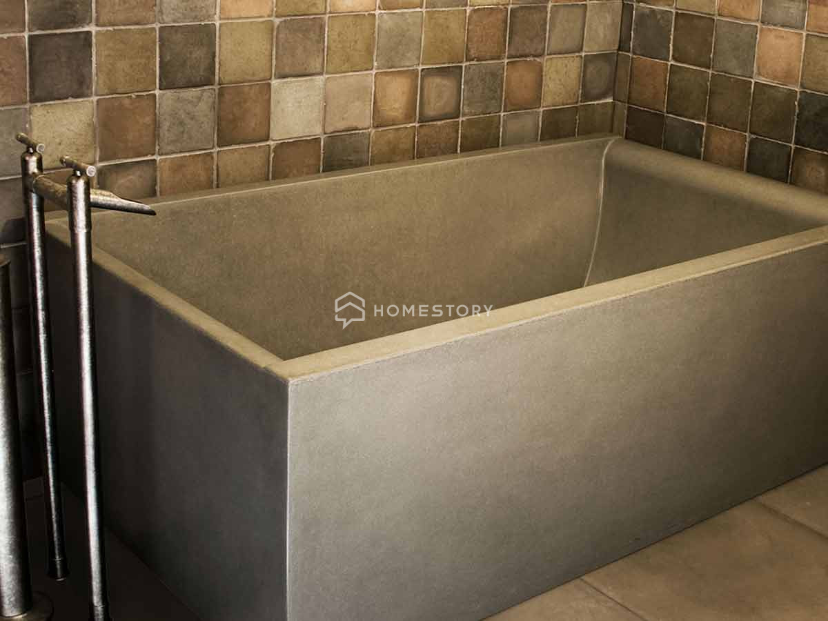 Các Bồn Tắm Đá Mài Khuynh Đảo Xu Hướng Decor Phòng Tắm Hiện Nay 17 Bồn Tắm Xây Tại Chỗ Loại Đá Mài Để Bạn Linh Hoạt Lựa Chọn