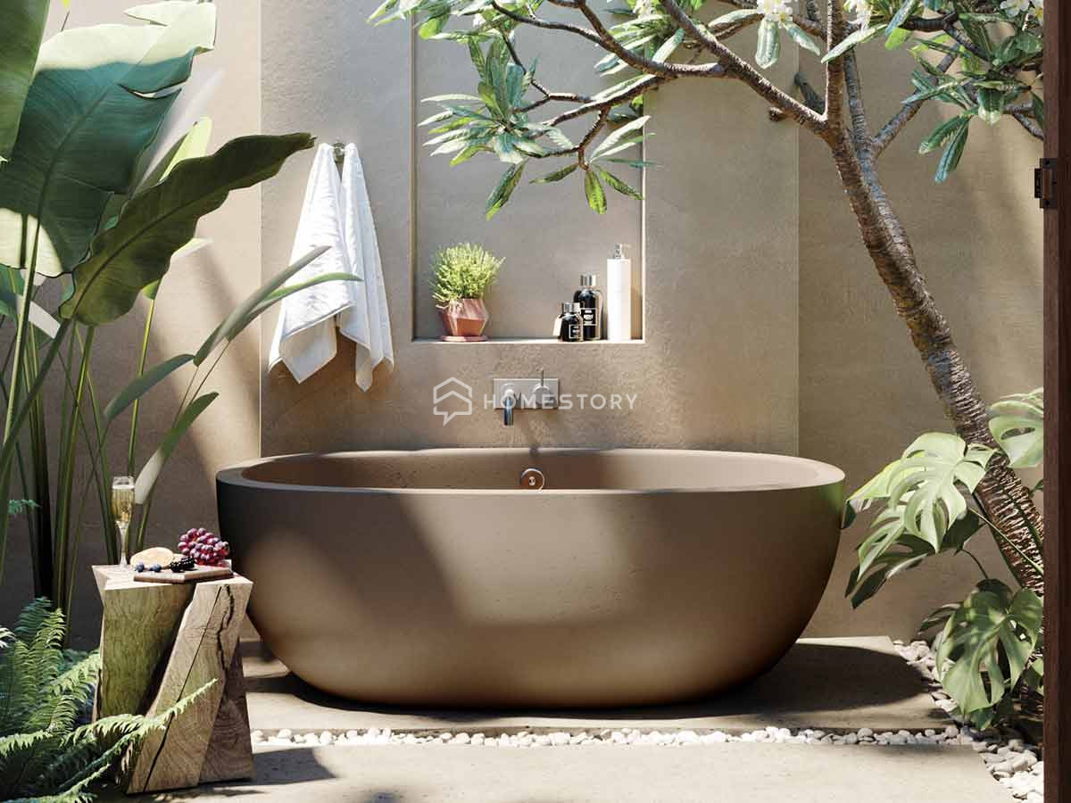 Các Bồn Tắm Đá Mài Khuynh Đảo Xu Hướng Decor Phòng Tắm Hiện Nay 3 Thiết Kế Tinh Tế Chính Là Điểm Nhấn Của Các Loại Bồn Tắm Bê Tông Kiểu Mài