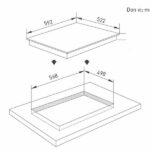 Kích Thước Bếp Điện Từ 4 Vùng Nấu Giovani G-44T 1800W Cảm Ứng