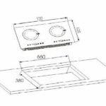 Kích Thước Bếp Điện Từ Đôi Arber AB381 2000W Cảm Ứng