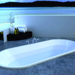 Mặt Trước Bồn Tắm Nằm Đơn Acrylic Việt Mỹ V.1575 Oval Xây