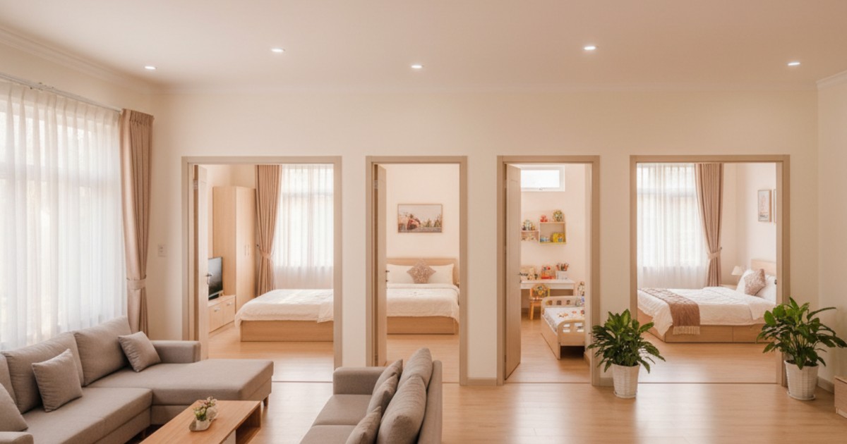 Bố Trí Nhà Cấp 4 3 Phòng Ngủ