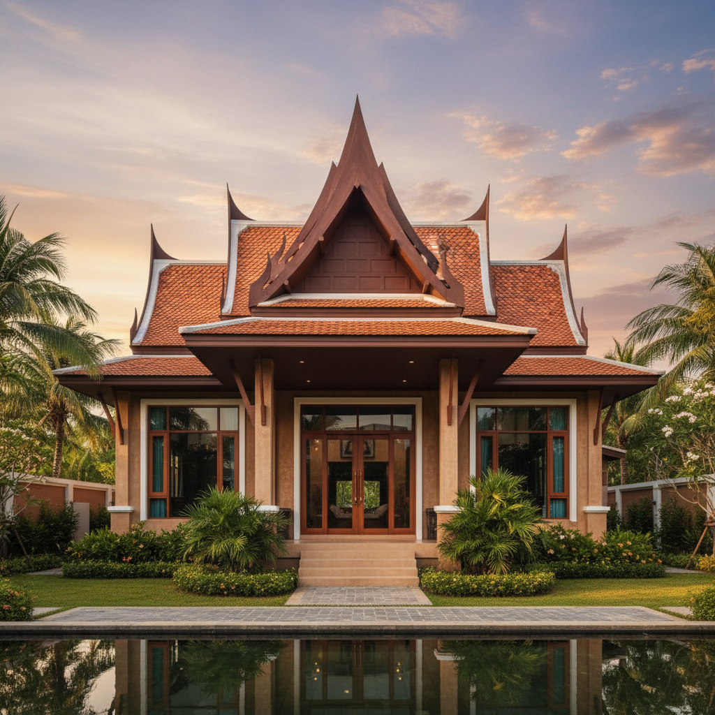 Mẫu Nhà Cấp 4 Mái Thái 120M2