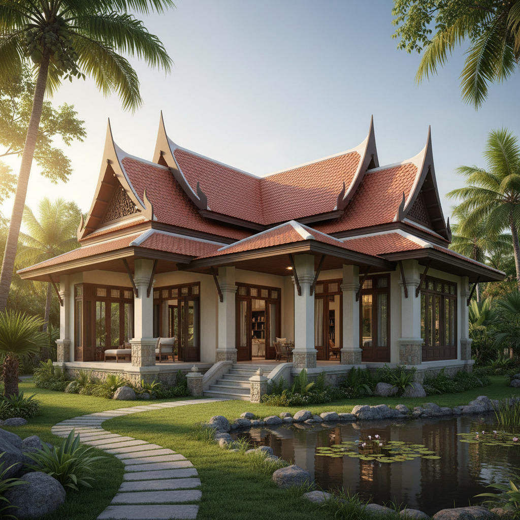 Mẫu Nhà Cấp 4 Mái Thái 150M2