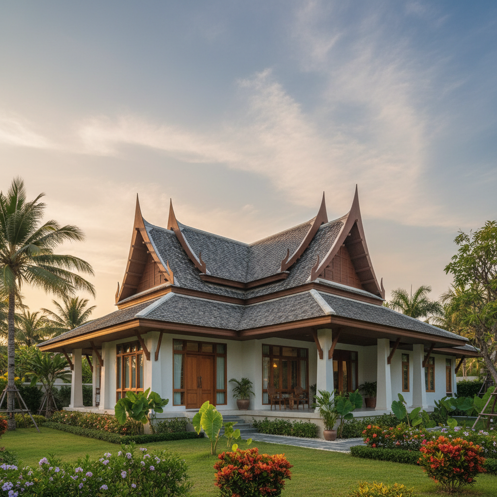 Mẫu Nhà Cấp 4 Mái Thái 4 Phòng Ngủ