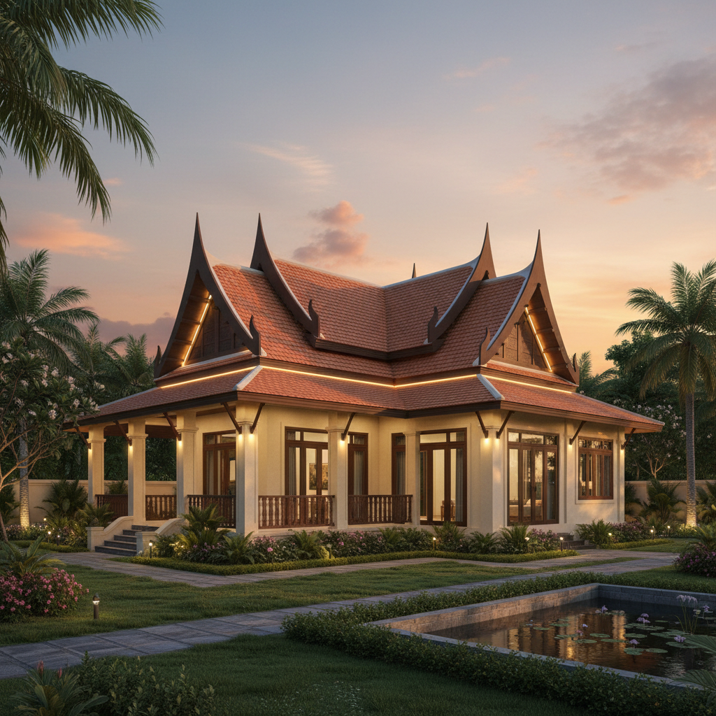 Mẫu Nhà Cấp 4 Mái Thái 400 Triệu
