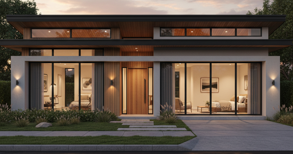 Mẫu Nhà Cấp 4 Ngang 5M 3 Phòng Ngủ