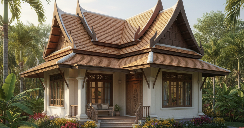 Mẫu Nhà Mái Thái Cấp 4 Đơn Giản