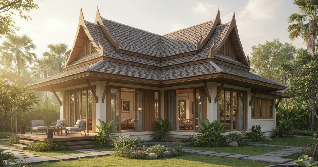 Mẫu Nhà Vườn Cấp 4 Mái Thái