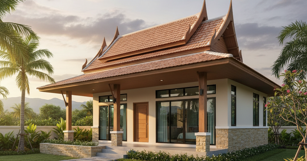 Ngang 5M Nhà Cấp 4 Mái Thái 5X20